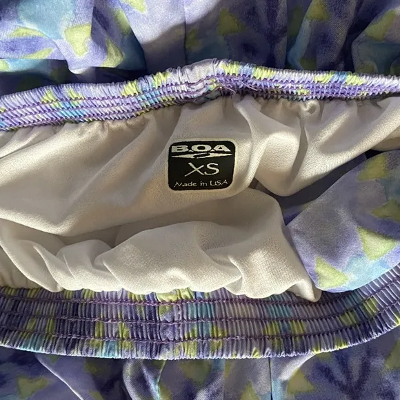 🆕 BOA Athletic / Running Shorts - Mosaic Pattern of Purples &amp; Blues