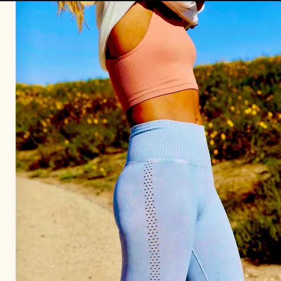 🆕 Free People Good Karma Bike Short XS/S High-rise Harbor Blue