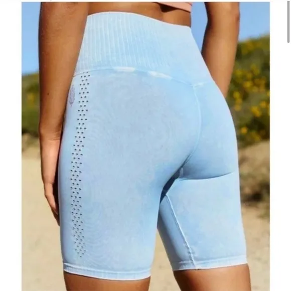 🆕 Free People Good Karma Bike Short XS/S High-rise Harbor Blue