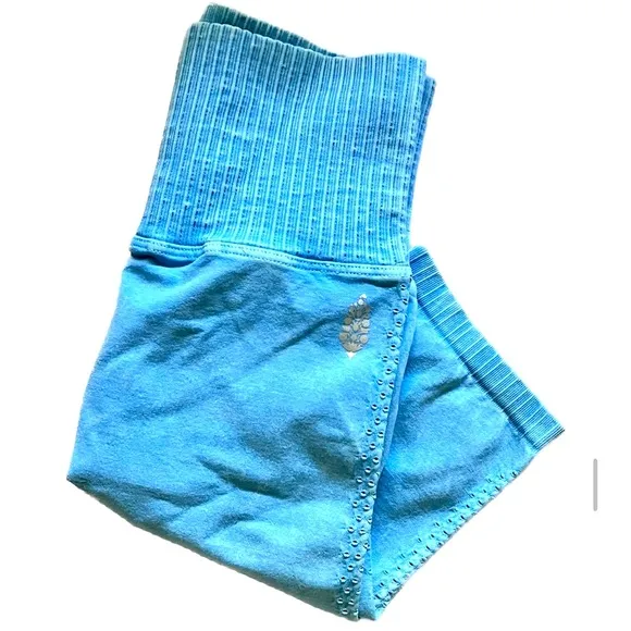 🆕 Free People Good Karma Bike Short XS/S High-rise Harbor Blue