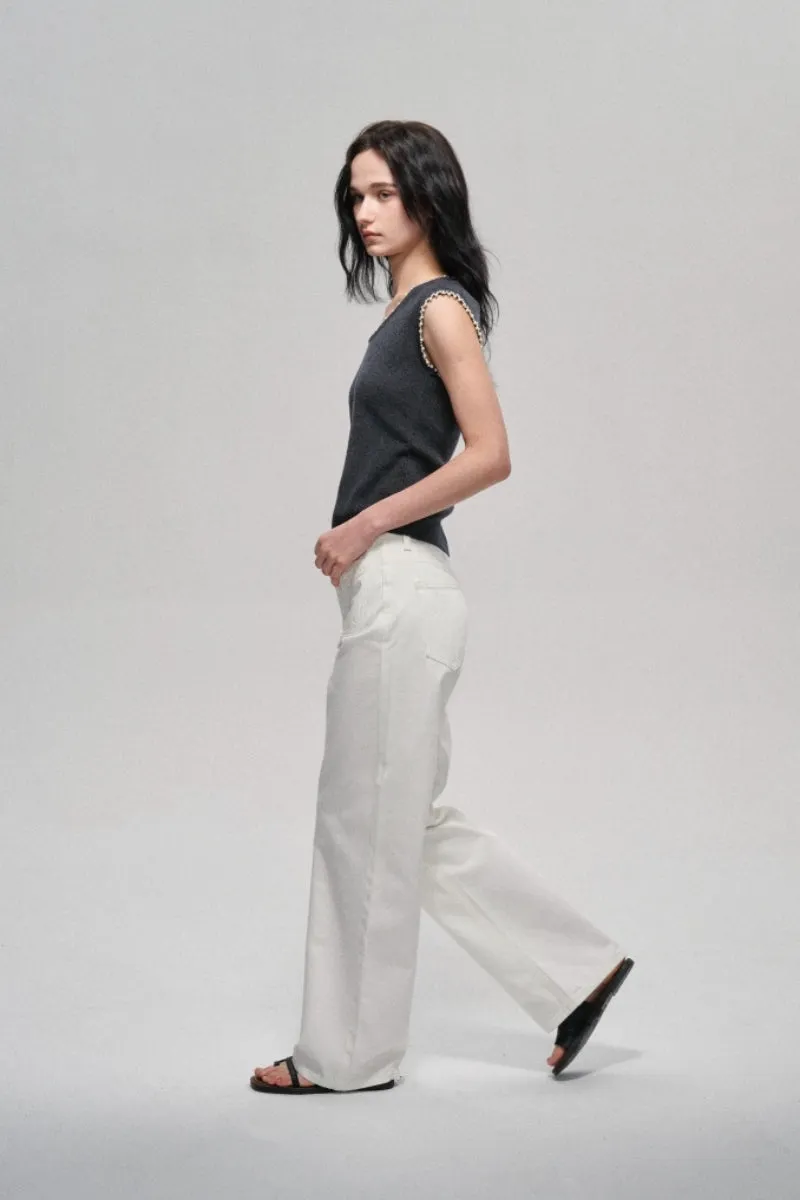 100% cotton classic straight leg jeans