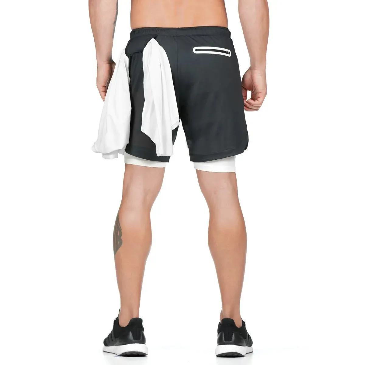 2-in-1 Camo Gym Running Shorts