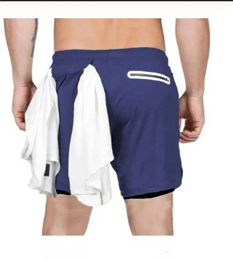 2-in-1 Camo Gym Running Shorts