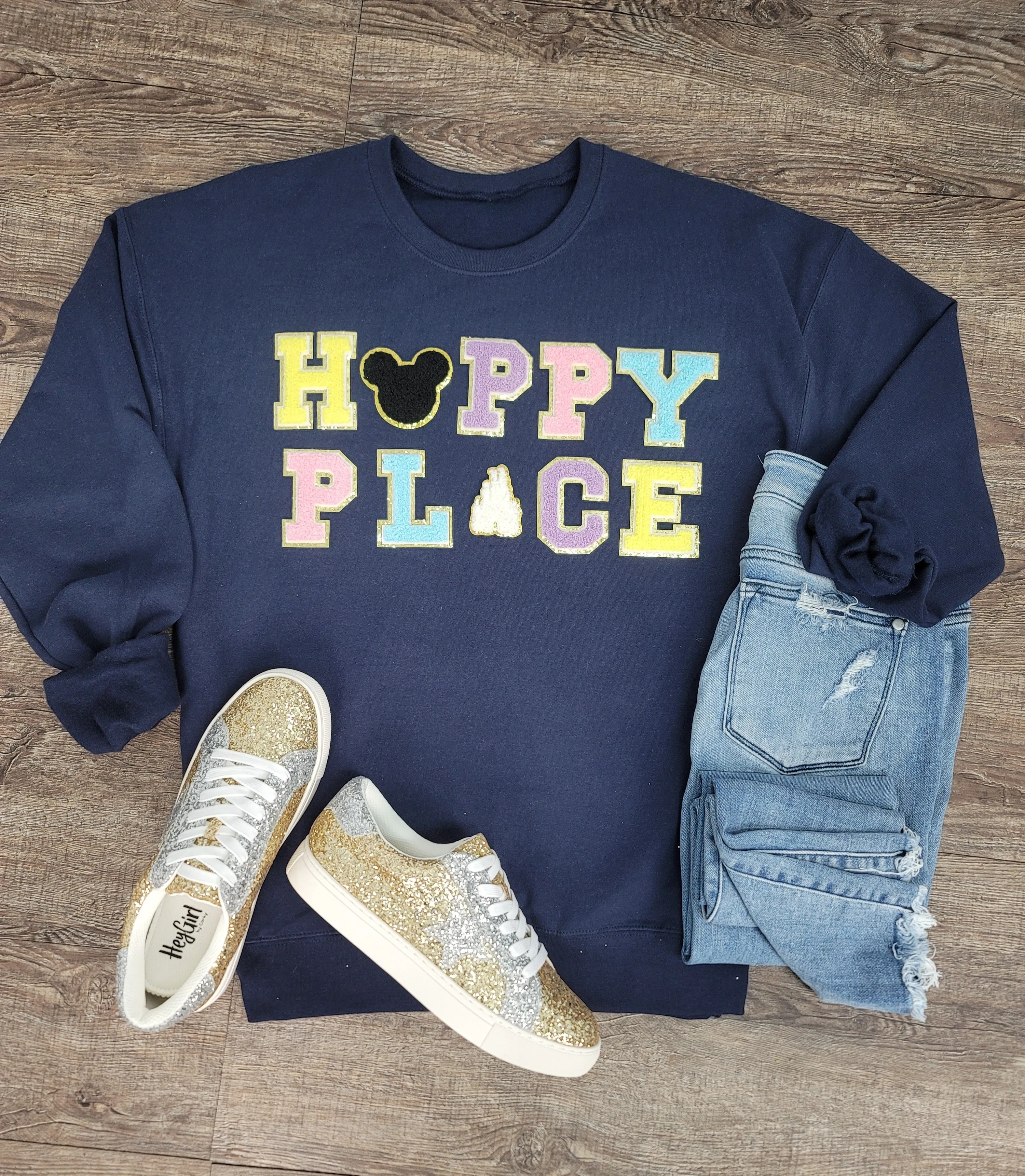 3Blues Designs |   Hazel Blues® |  Magical Collection Chenille Patch Sweatshirts