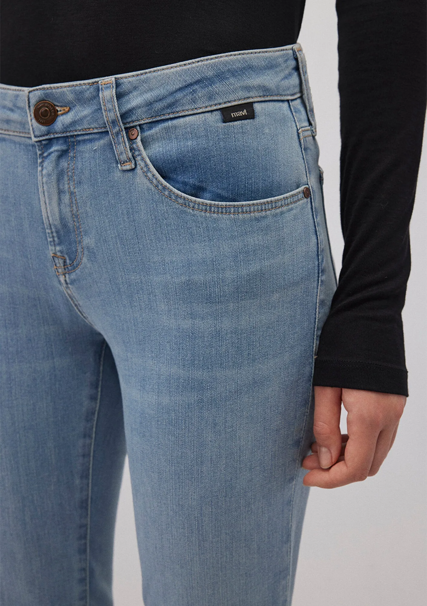 Ada Mid Blue Denim Jean Pants