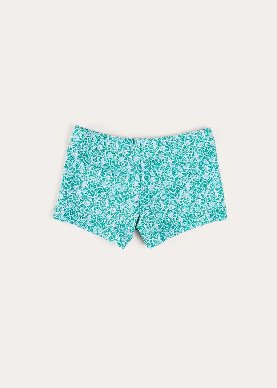 Adelaide Floral Swim Shorts in Green (12mths-4yrs)
