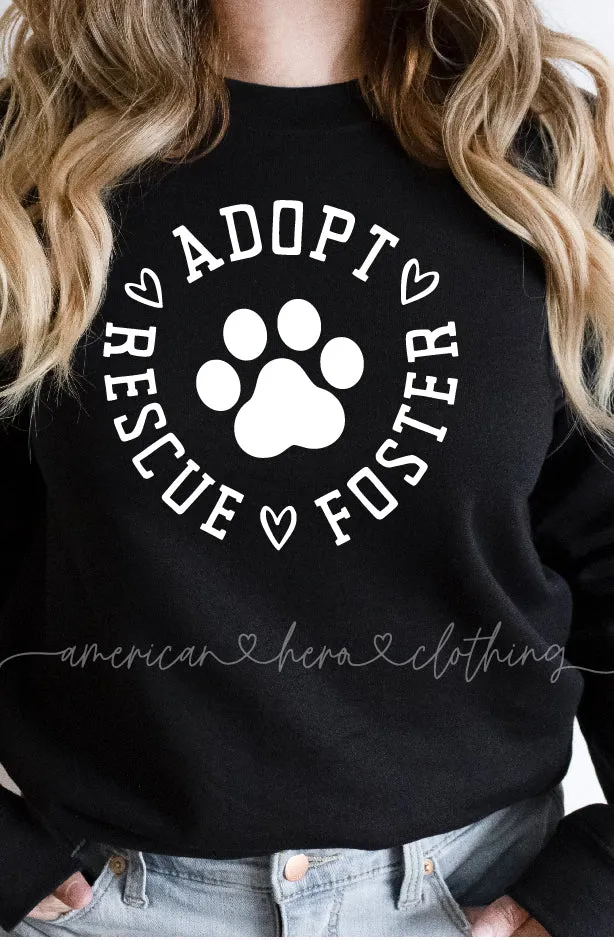 Adopt Rescue Foster Crewneck Pullover