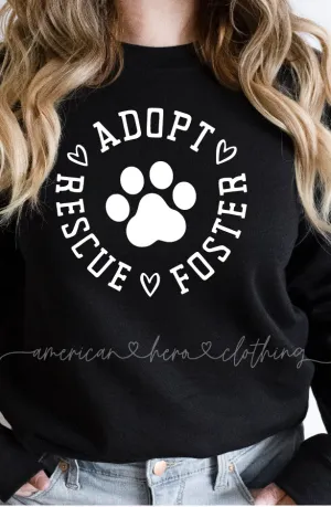 Adopt Rescue Foster Crewneck Pullover