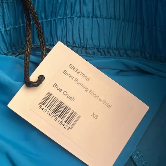 All Access brand size XS elastic/drawstring waist running shorts with brief- NWT