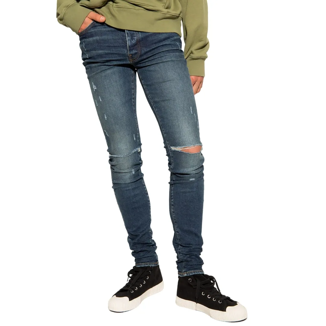 Amiri Slim Fit Slash Deep Classic Blue Denim Jeans