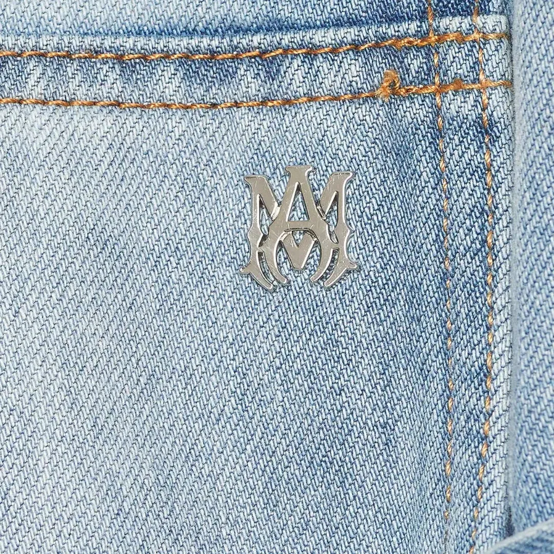 Amiri Straight Fit Carpenter Faded Indigo Blue Jeans