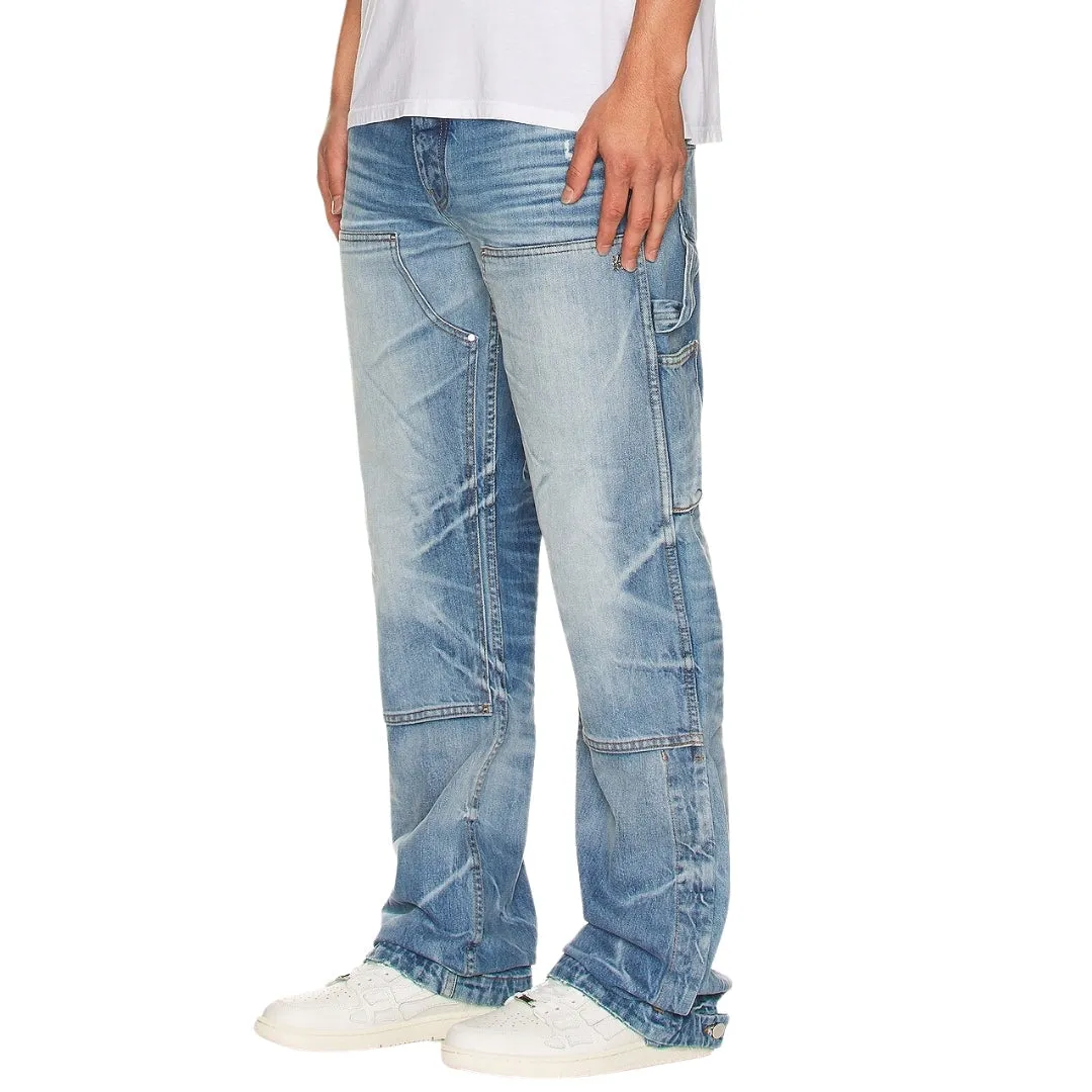 Amiri Straight Fit Carpenter Faded Indigo Blue Jeans
