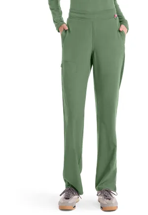 AMP MC103 Women's Straight Leg Pull-On Pants Beyond Green