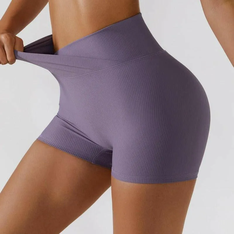 Anti-Glare Stretch Yoga Shorts