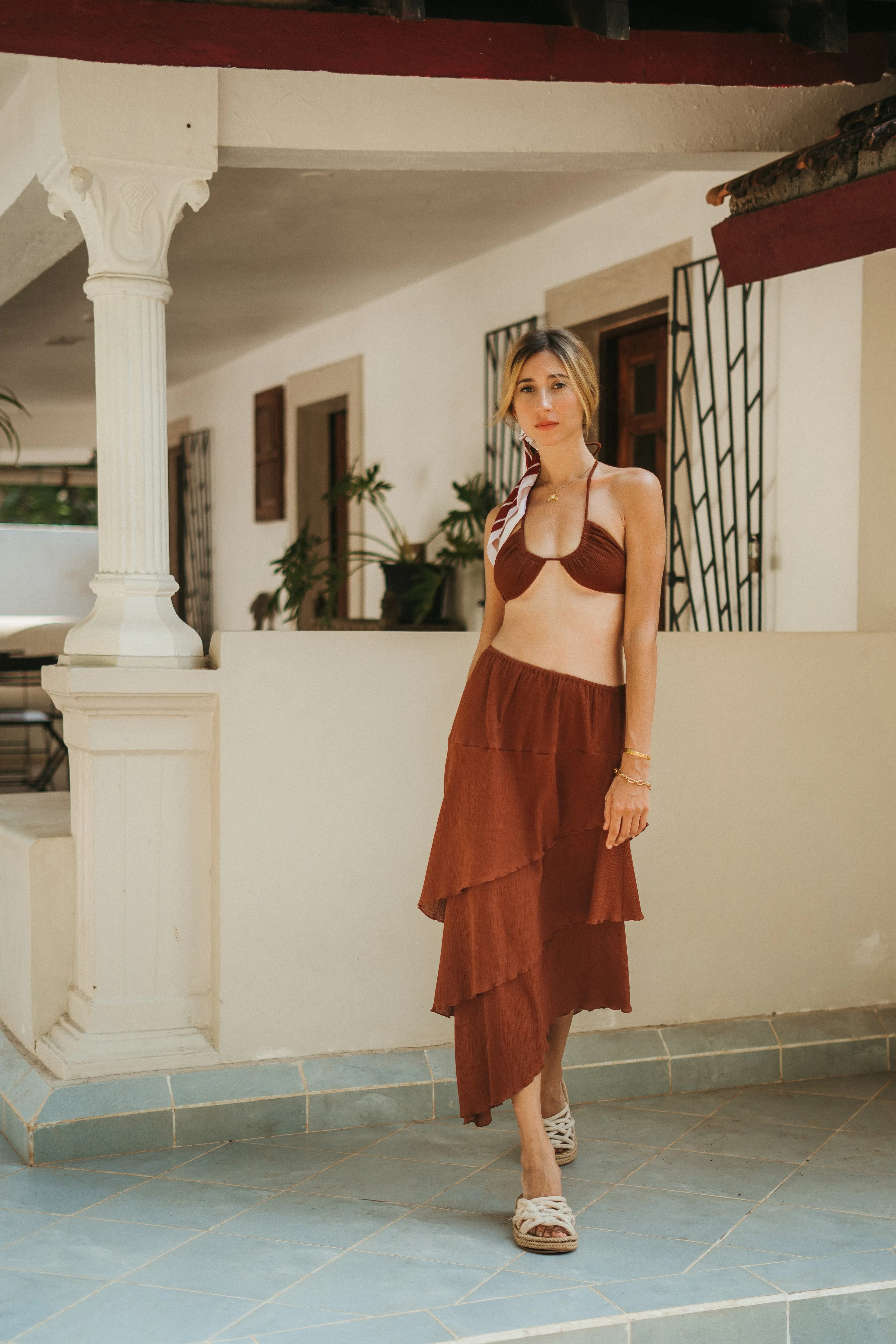Aphrodite Day-to-Night Set in Terracota