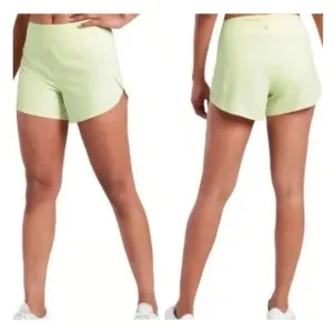 Athleta Run‎ With it 3.5&quot; Short Womens Size Medium Yellow Featherweight Stretch