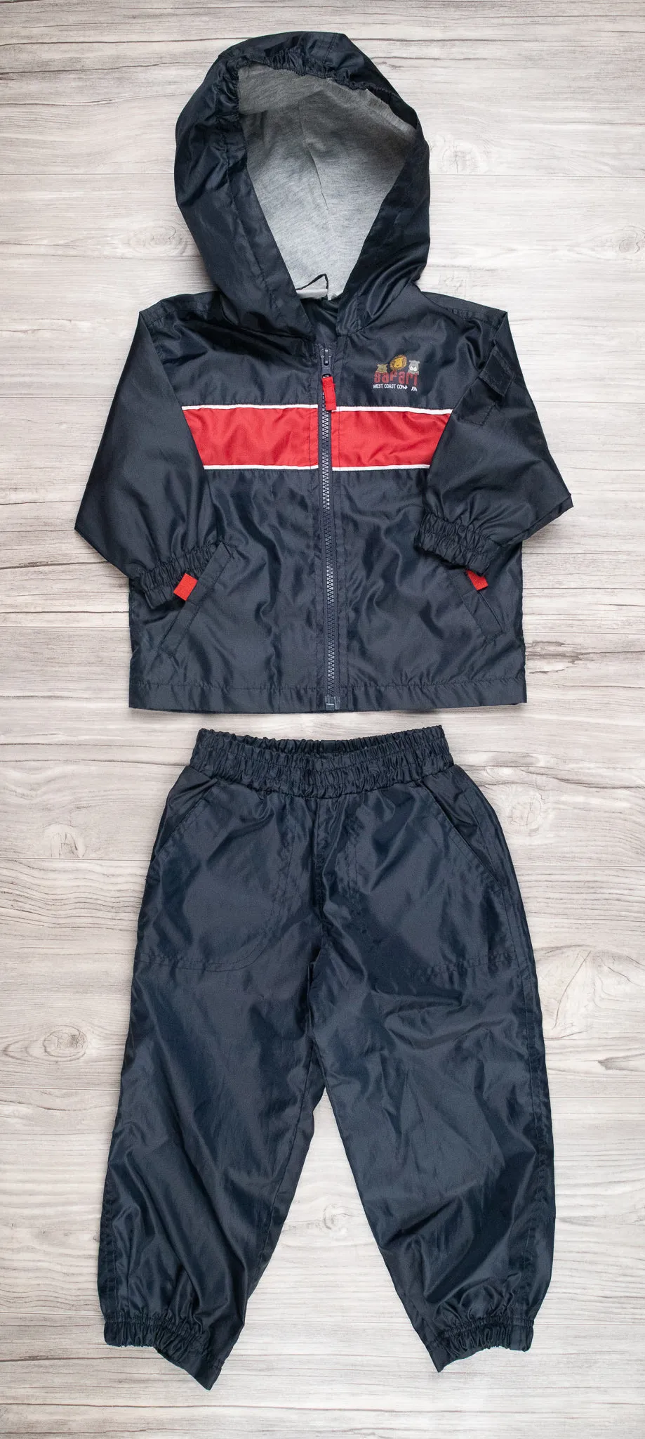 BABY BOY SIZE 12 MONTHS - WEST COAST CONNECTION, 2 Piece Matching Rain Set EUC B7