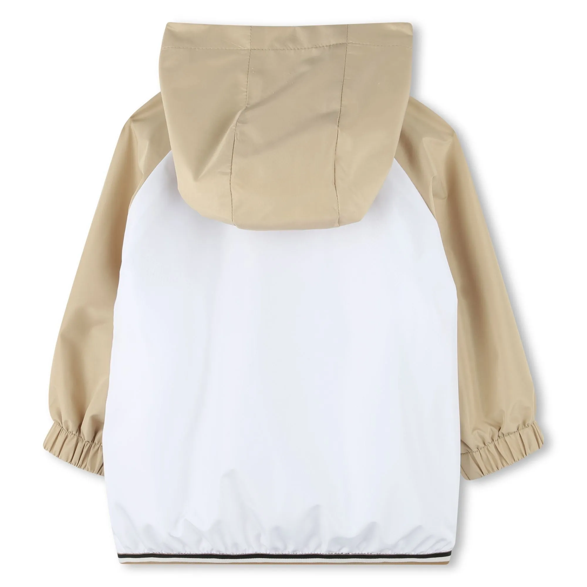 Baby Khaki Printed Logo Hooded Windbreaker