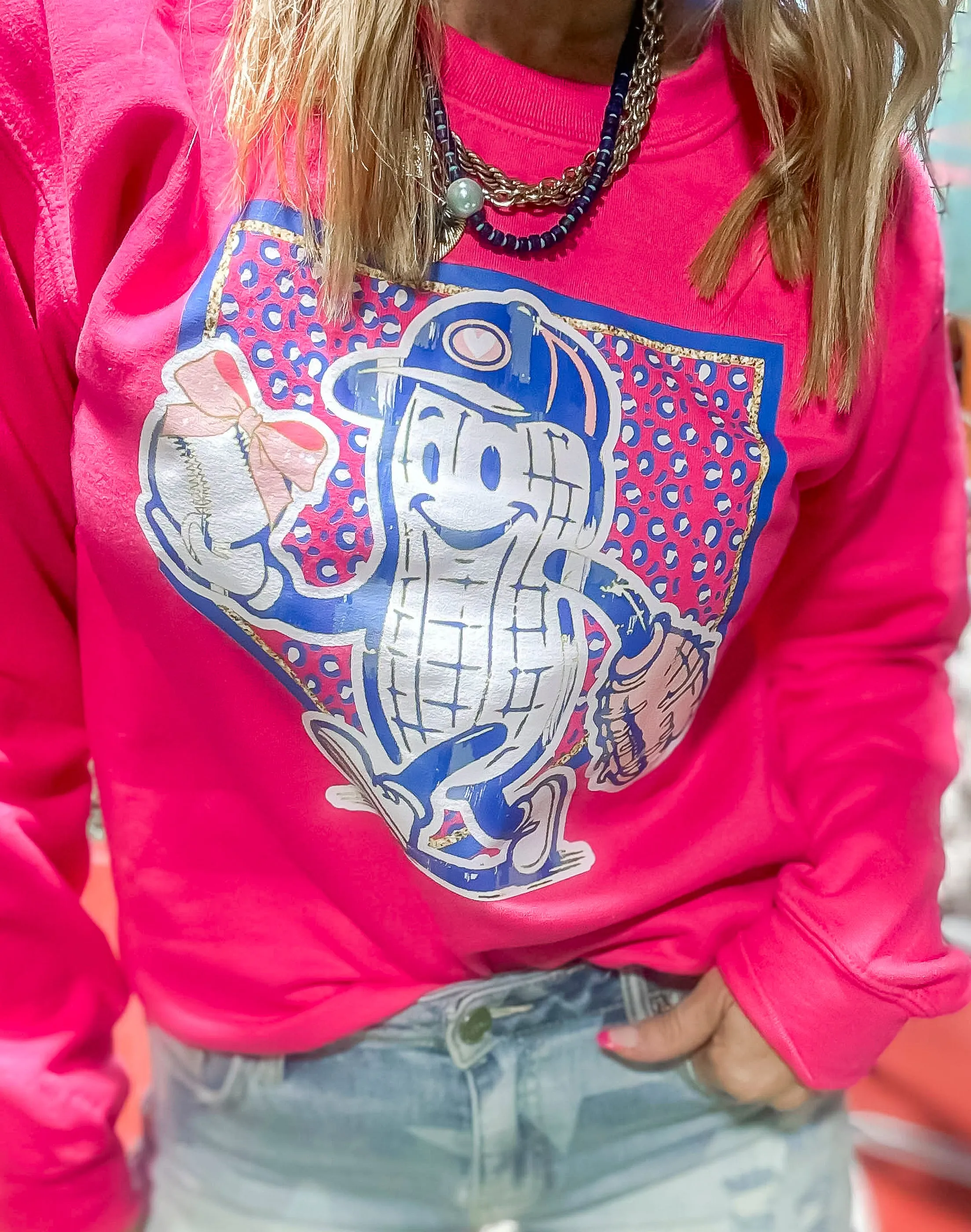 Ballpark Peanuts Graphic Crewneck Sweatshirt