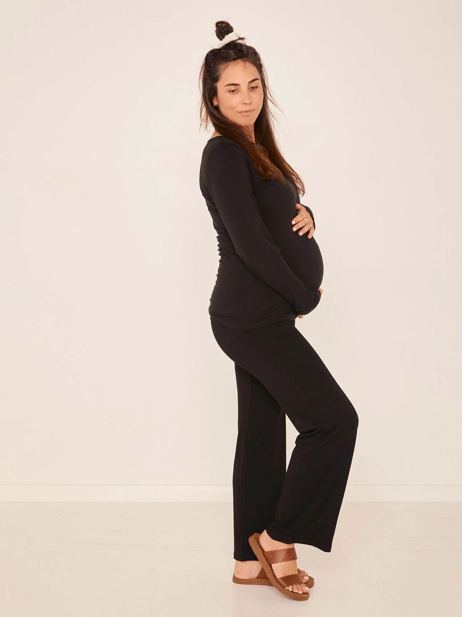 Bamboo Straight Leg Pant 2.0 - Black