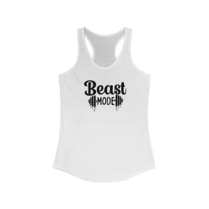BEAST Mode Tank, Women's Ideal Racerback Tank, Gym Tank, Funny Workout Tank