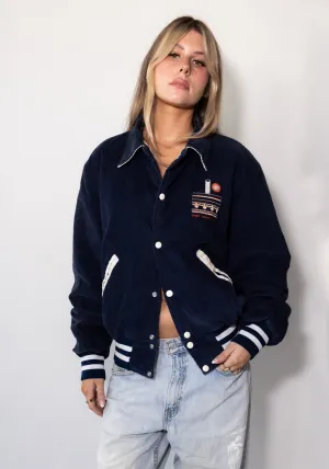 Bergen Navy Corduroy Bomber Jacket