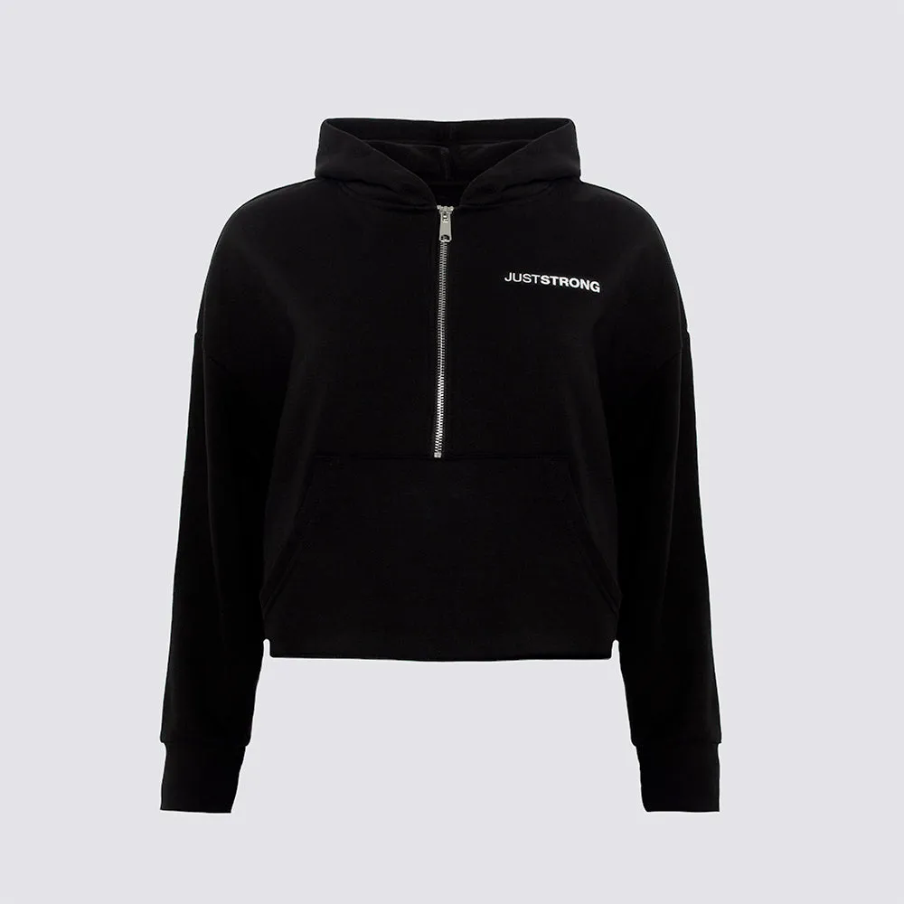 Black 1/2 Zip Hoodie