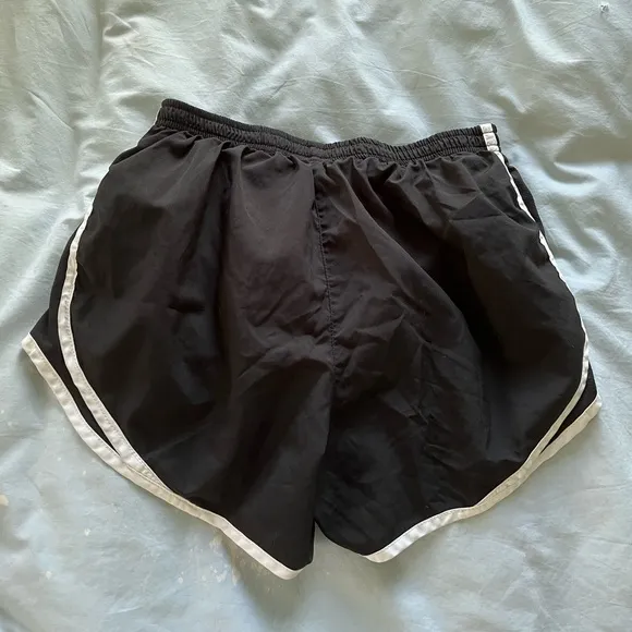Black &amp; white Nike running shorts