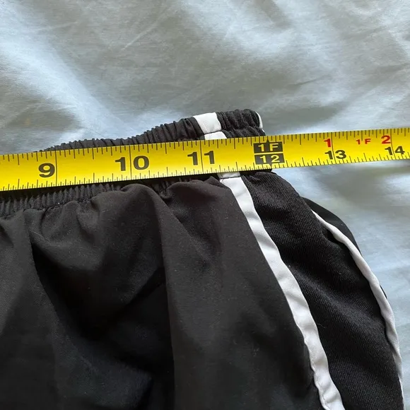 Black &amp; white Nike running shorts