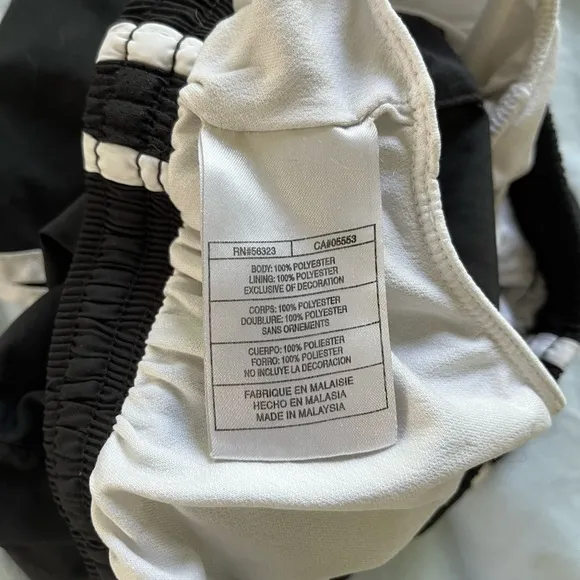 Black &amp; white Nike running shorts