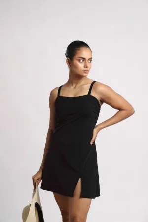 Black – Dress Swimsuit with Shorts