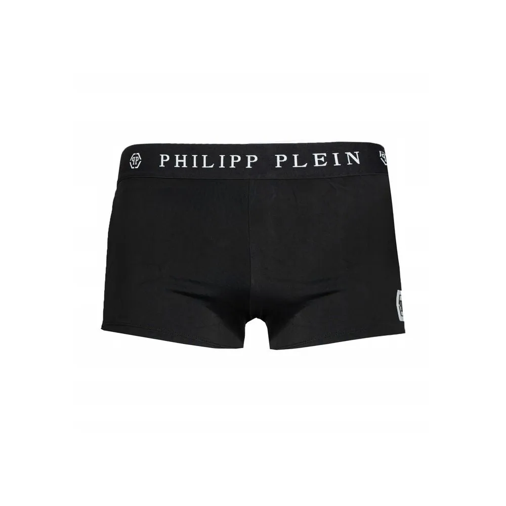 Black Polyamide Men's Swimwear Boxer