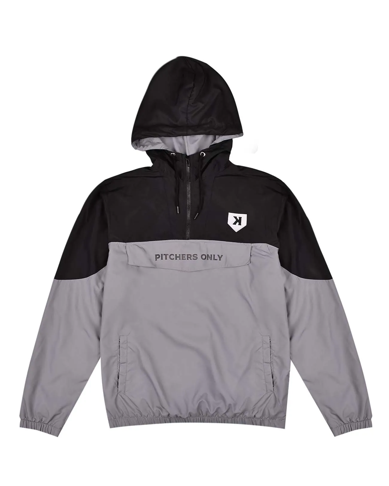 Black/Charcoal Gray Windbreaker
