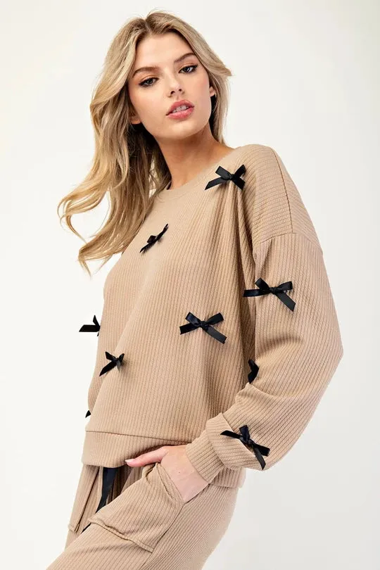 Blakely Bow Pants - Cocoa