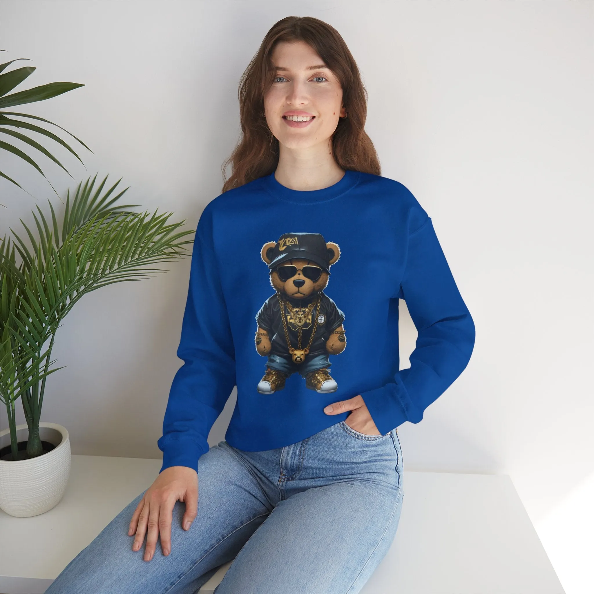 Blinged-Out Bear Graphic Sweatshirt