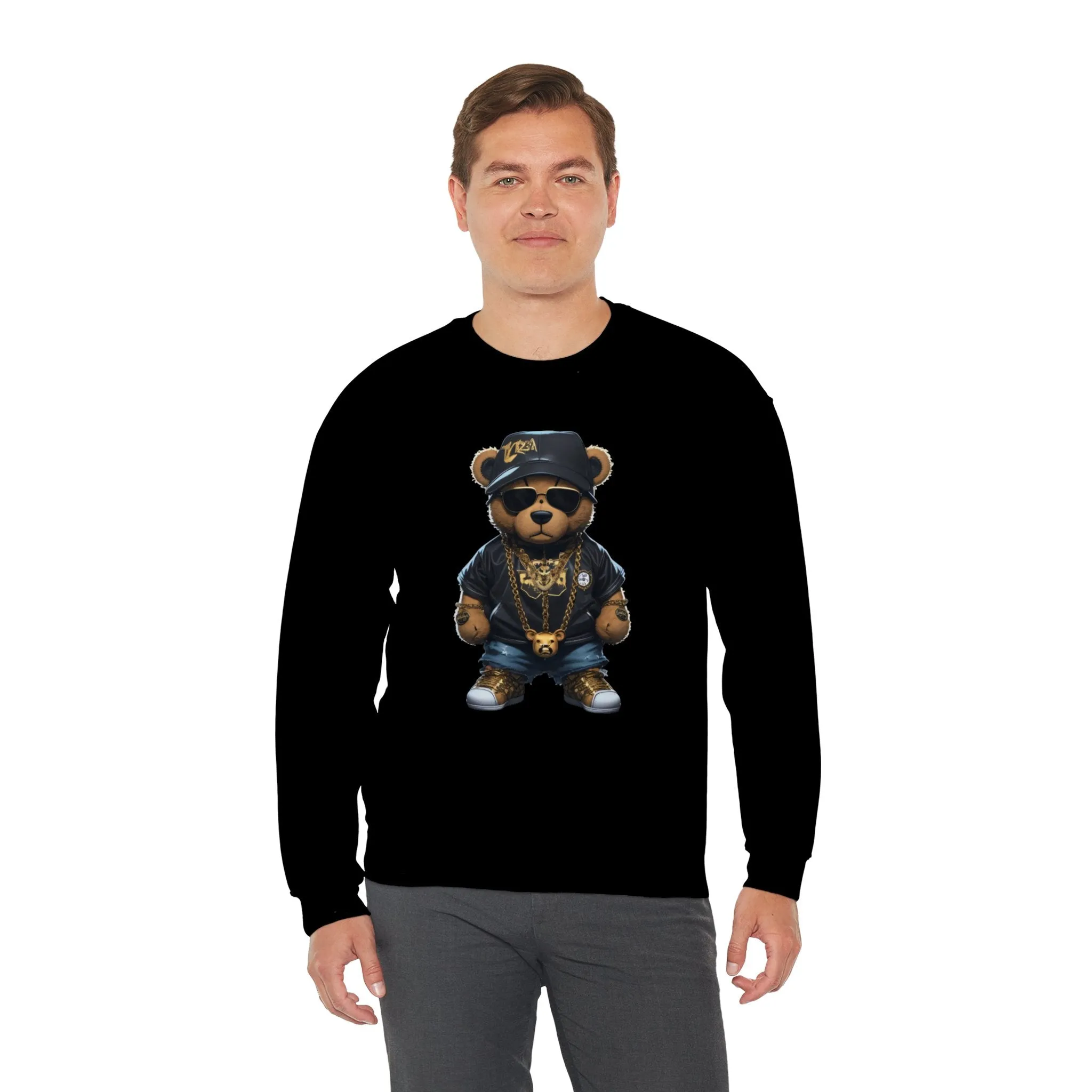 Blinged-Out Bear Graphic Sweatshirt