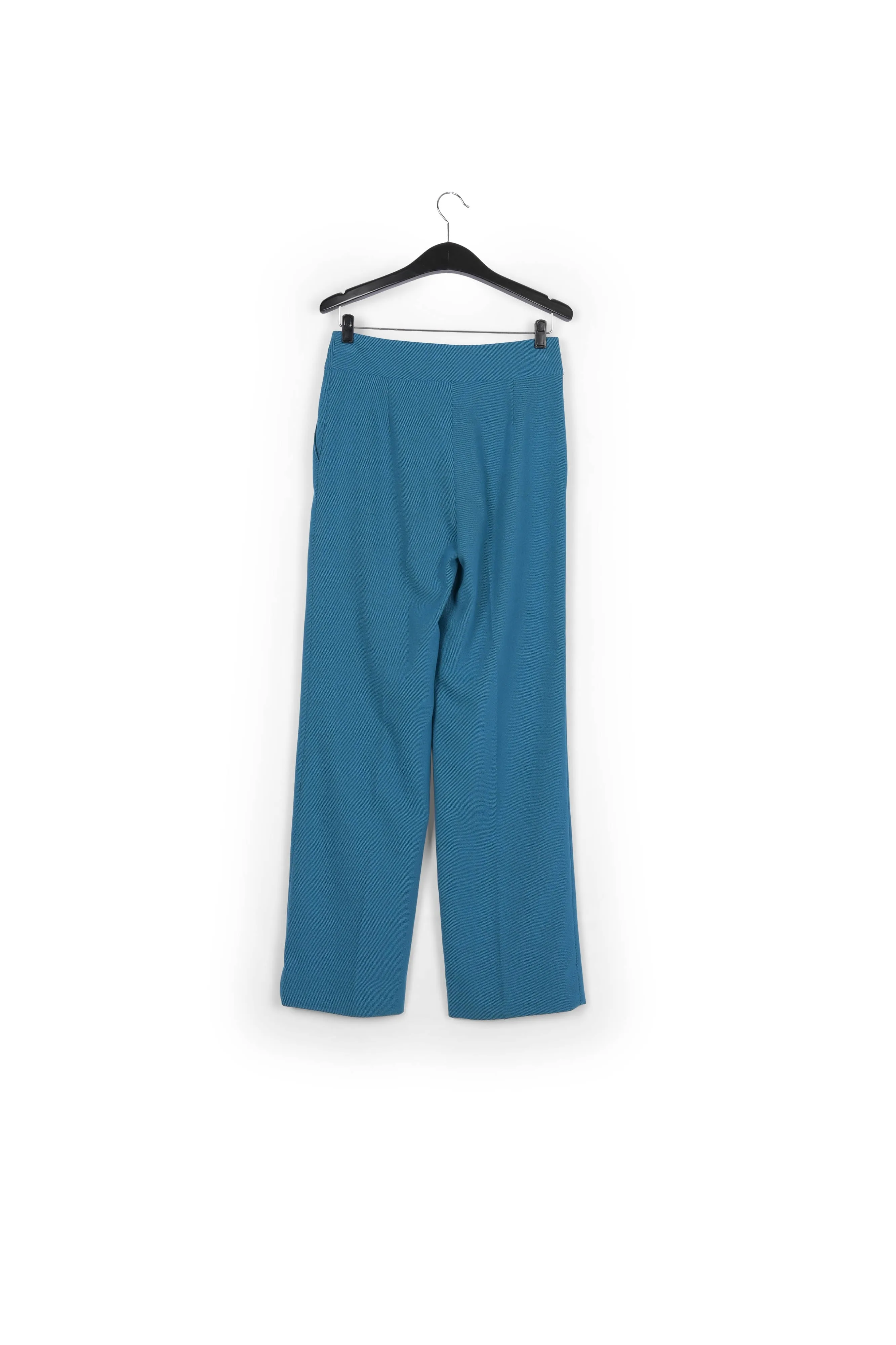 Blue straight-leg pants