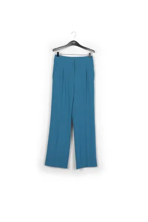 Blue straight-leg pants