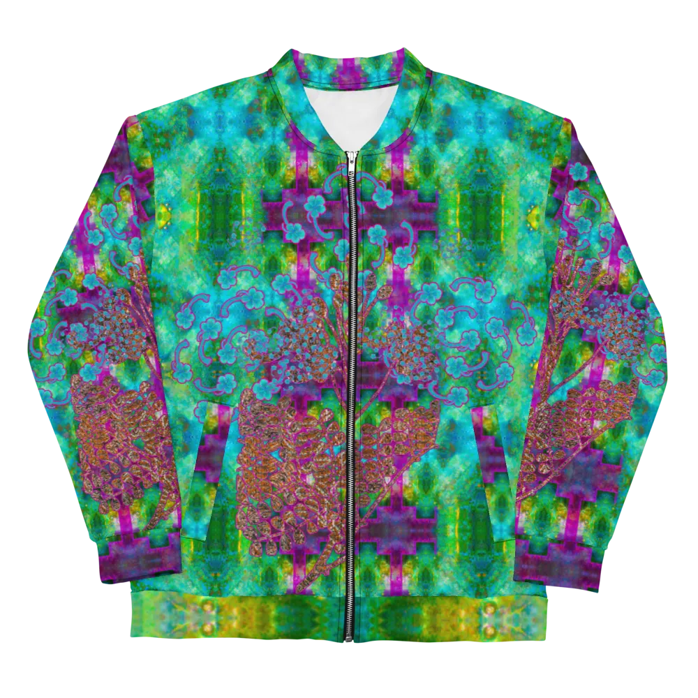 Bomber Jacket (Unisex)(WindSong Flower) RJSTH@Fabric#11 RJSTHW2022 RJS