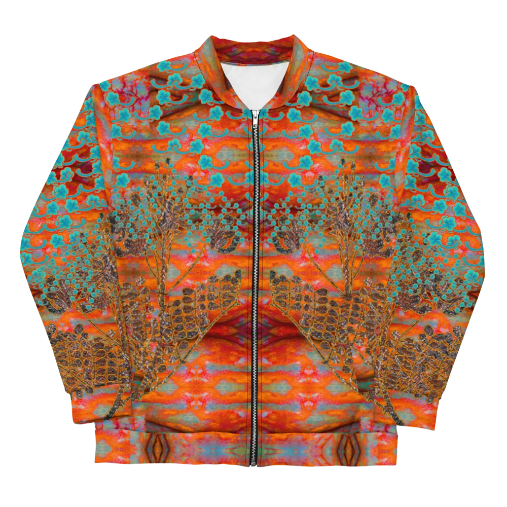 Bomber Jacket (Unisex)(WindSong Flower) RJSTH@Fabric#12 RJSTHW2022 RJS