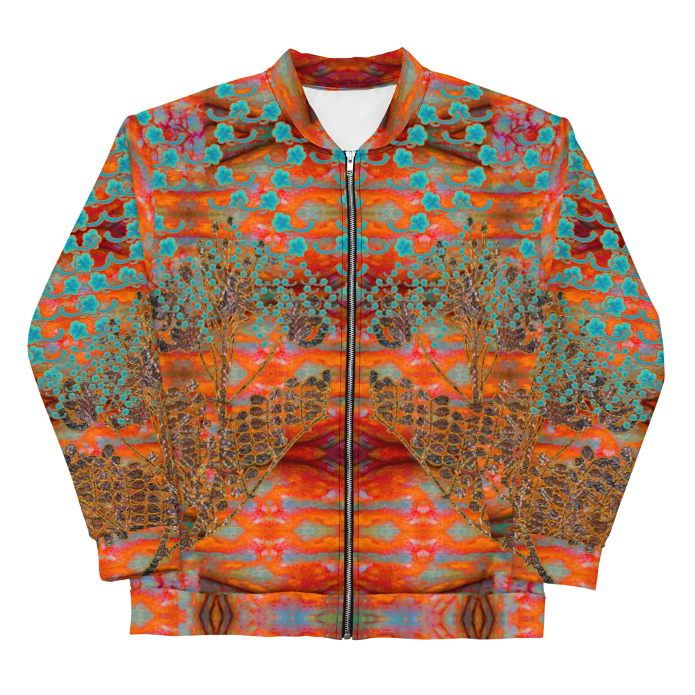 Bomber Jacket (Unisex)(WindSong Flower) RJSTH@Fabric#12 RJSTHW2022 RJS