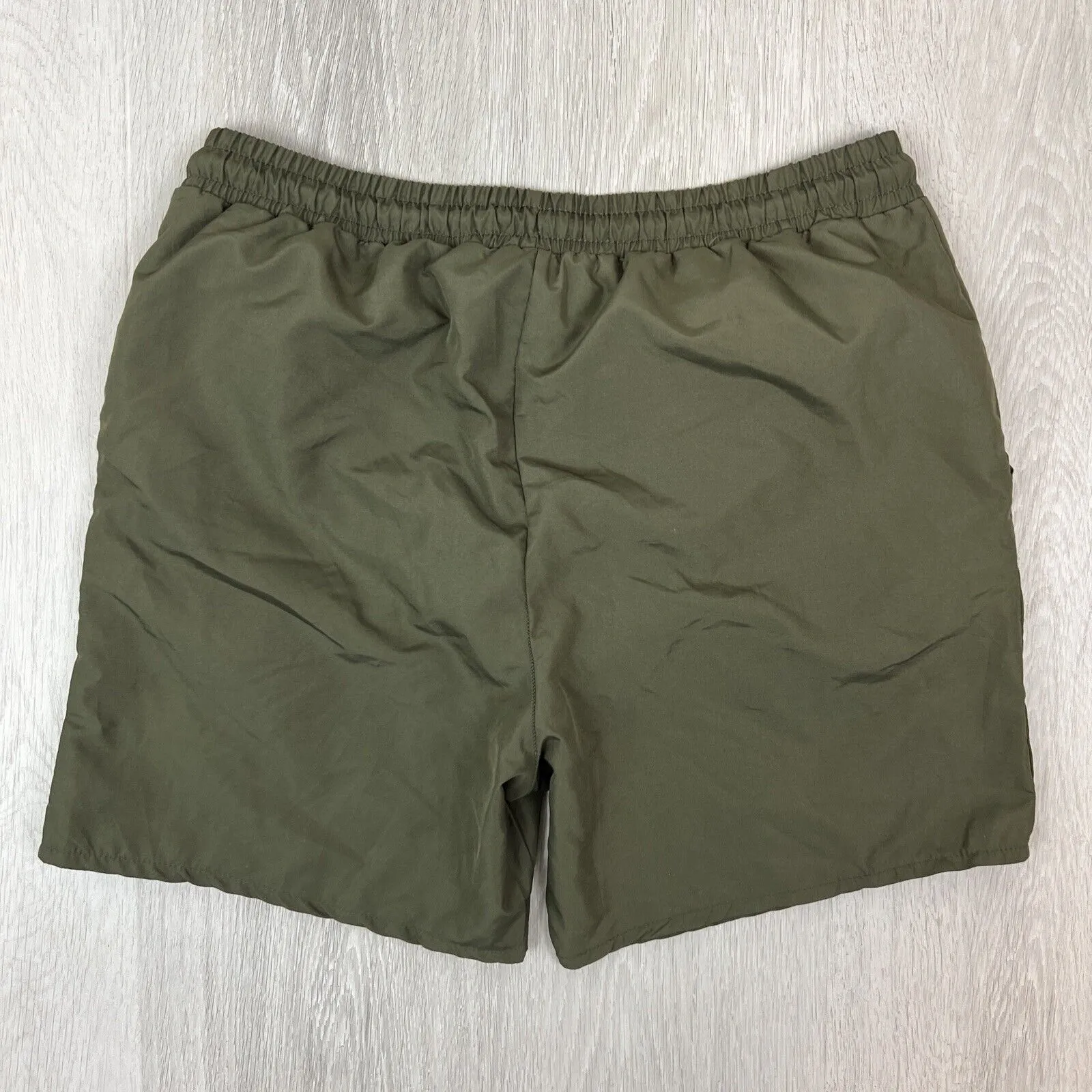 Boohoo Man Mens Khaki Swim Shorts Boardies Beach Shorts Size Medium