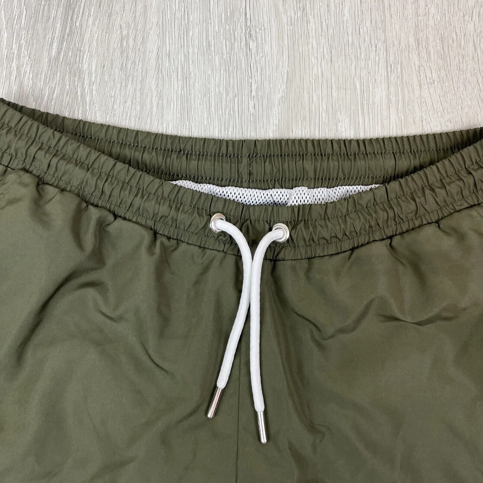 Boohoo Man Mens Khaki Swim Shorts Boardies Beach Shorts Size Medium