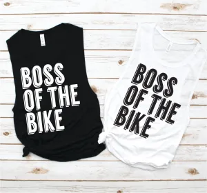 Boss of the Bike Spin Muscle Tank - Fitness Tees by Hustle and Soul Clothing