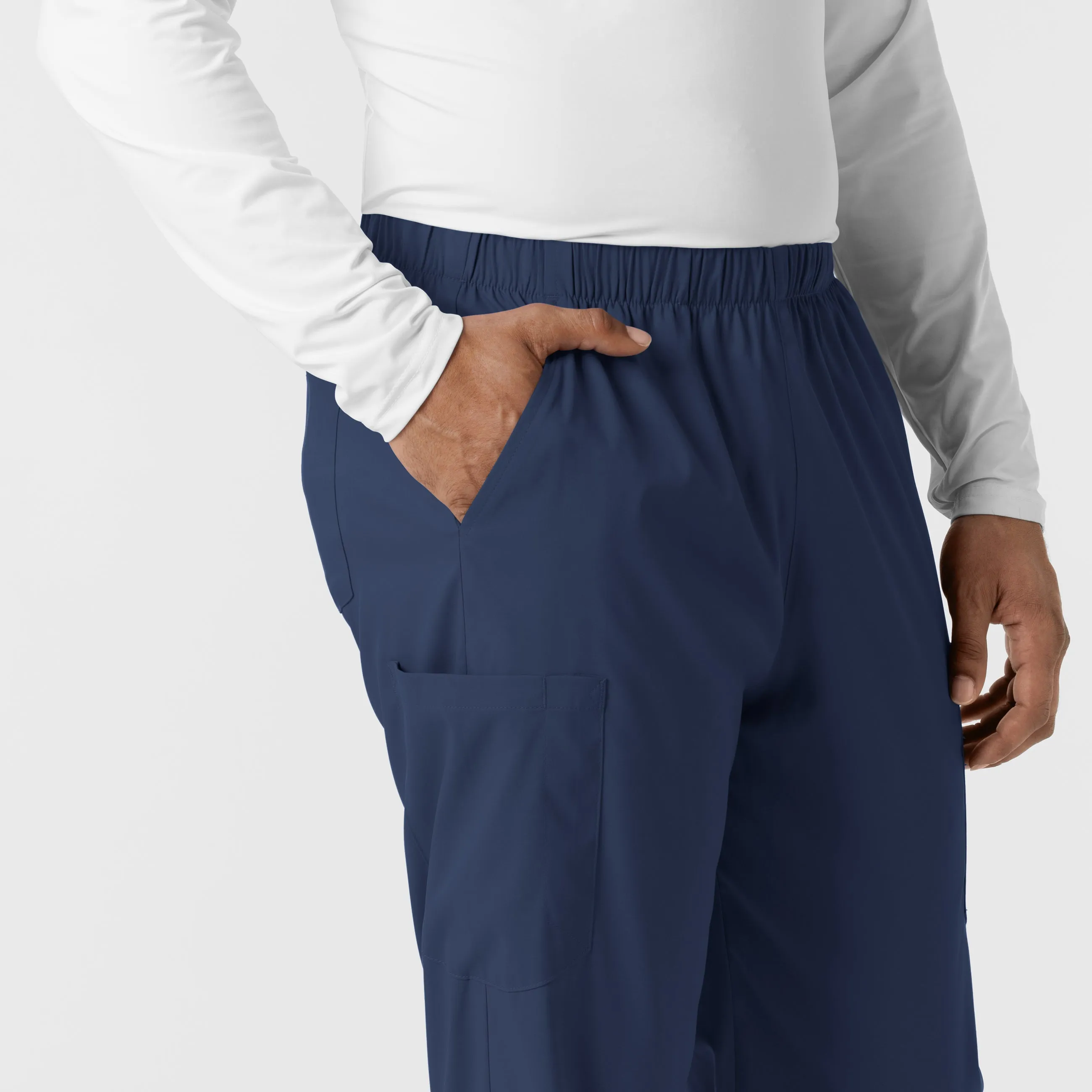 Boundless 5051 Unisex Straight Leg Scrub Pants Navy