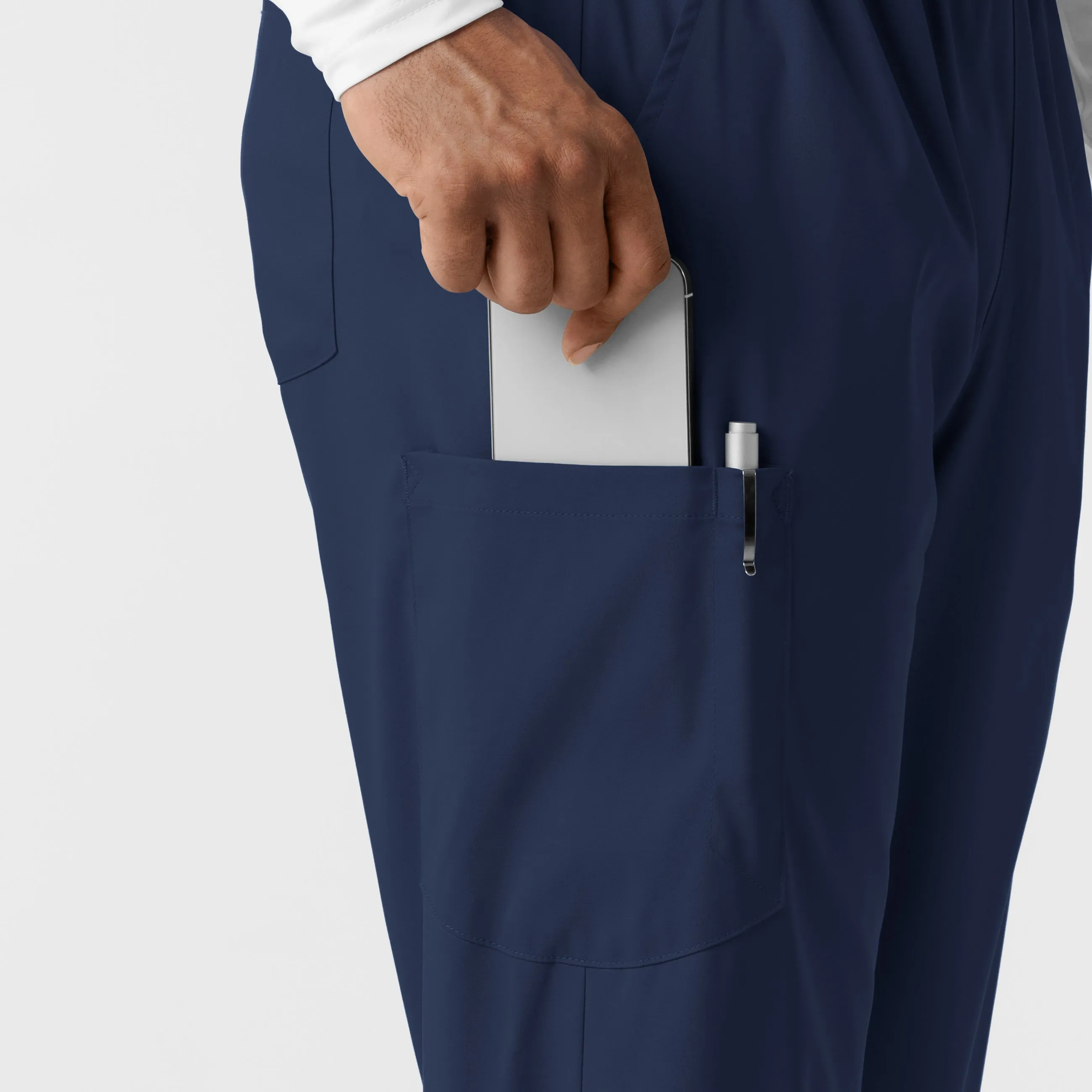 Boundless 5051 Unisex Straight Leg Scrub Pants Navy
