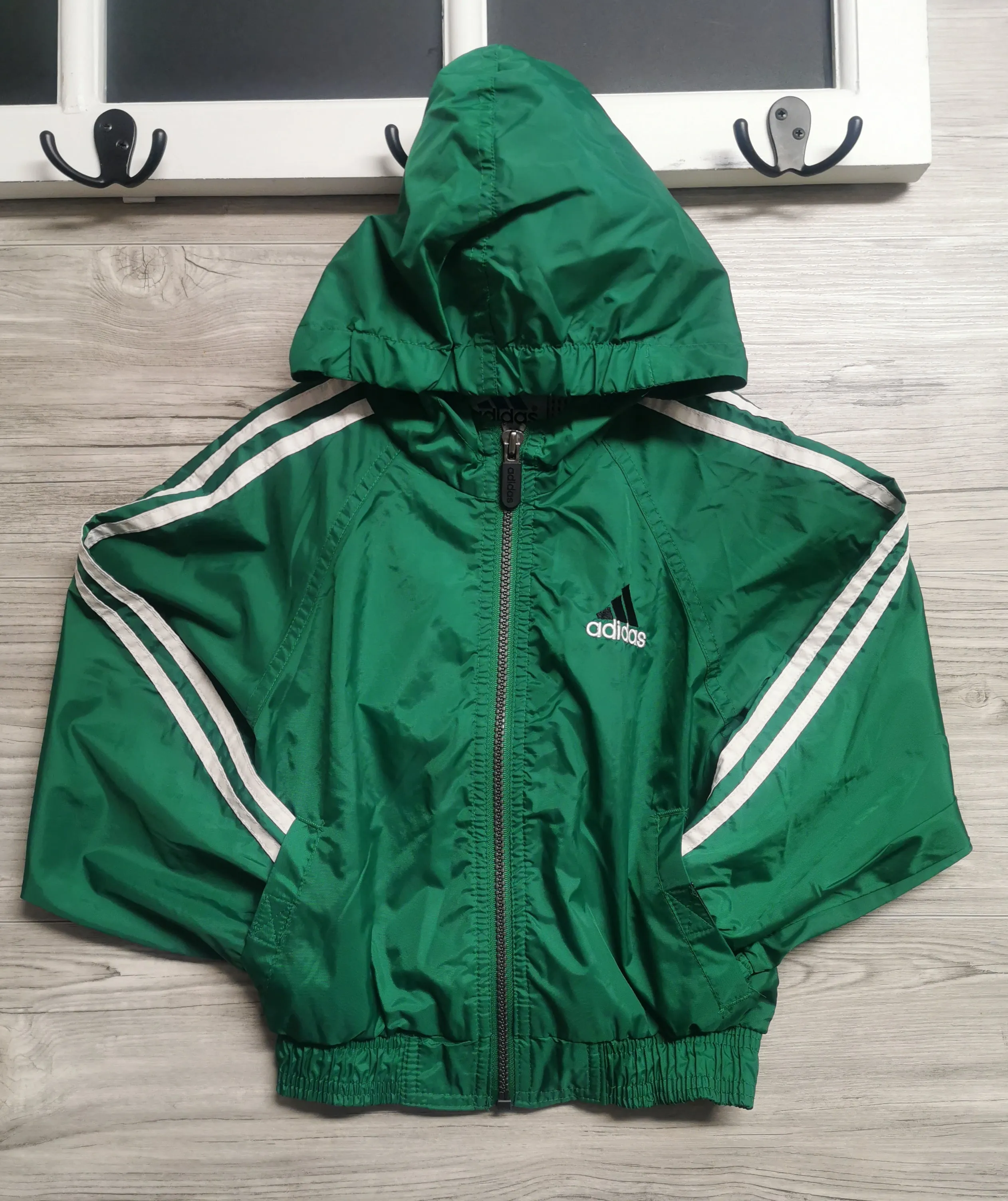 BOY SIZE 4 YEARS - ADIDAS Windbreaker Hooded Jacket EUC B40