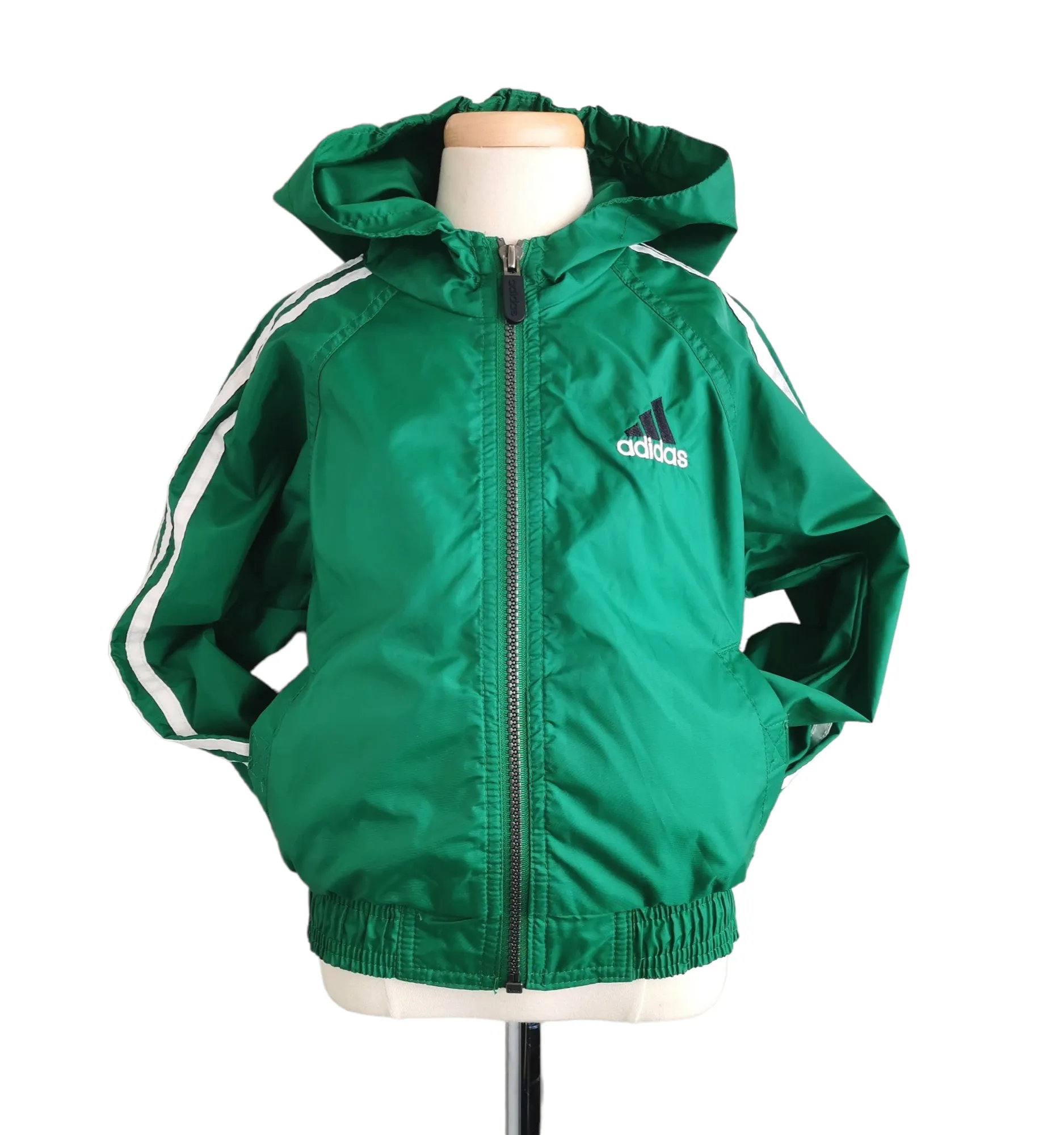 BOY SIZE 4 YEARS - ADIDAS Windbreaker Hooded Jacket EUC B40