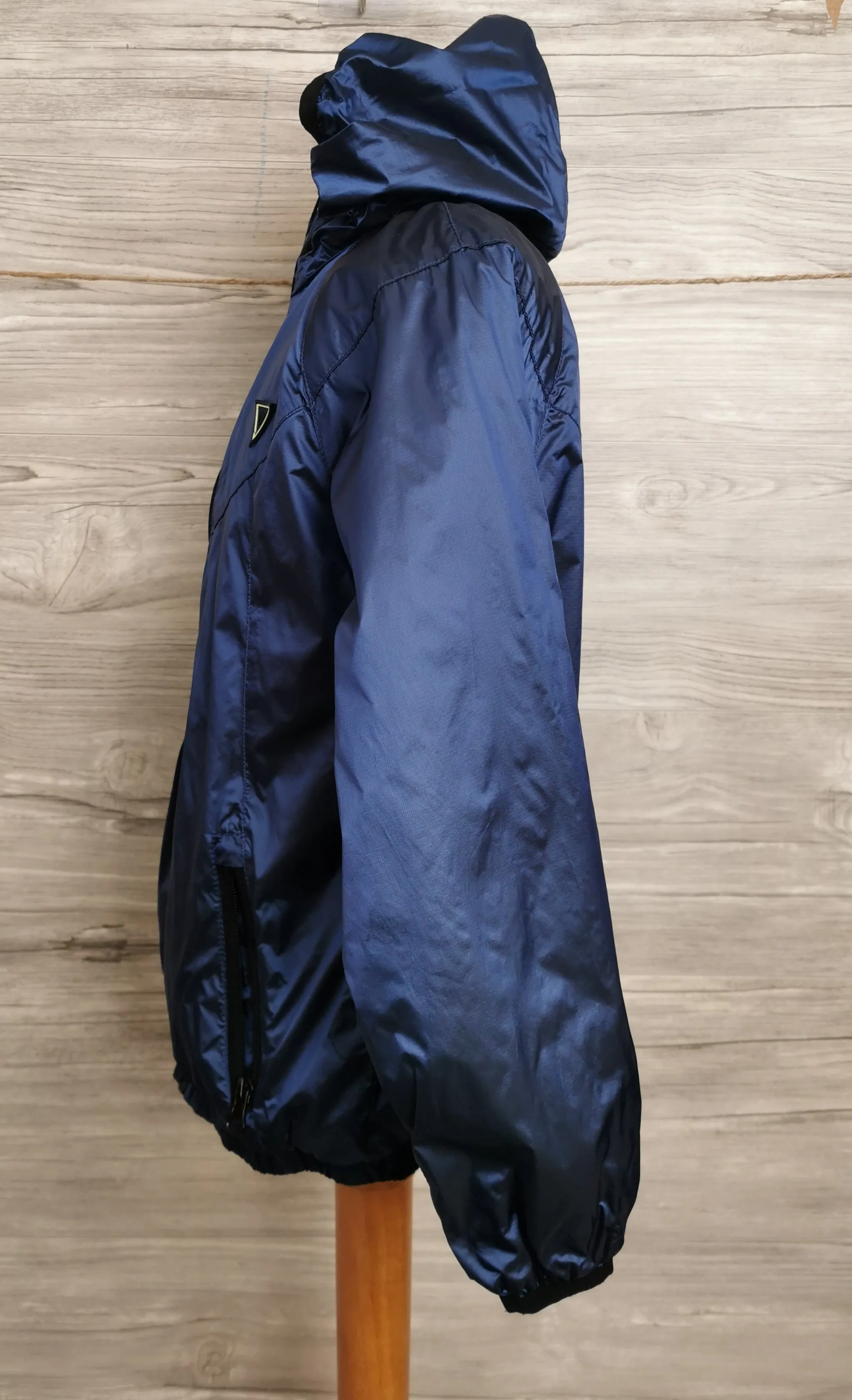 BOY SIZE 9 YEARS - NEXT UK, Soft Windbreaker Jacket, Blue, Hood, Zipper EUC B40