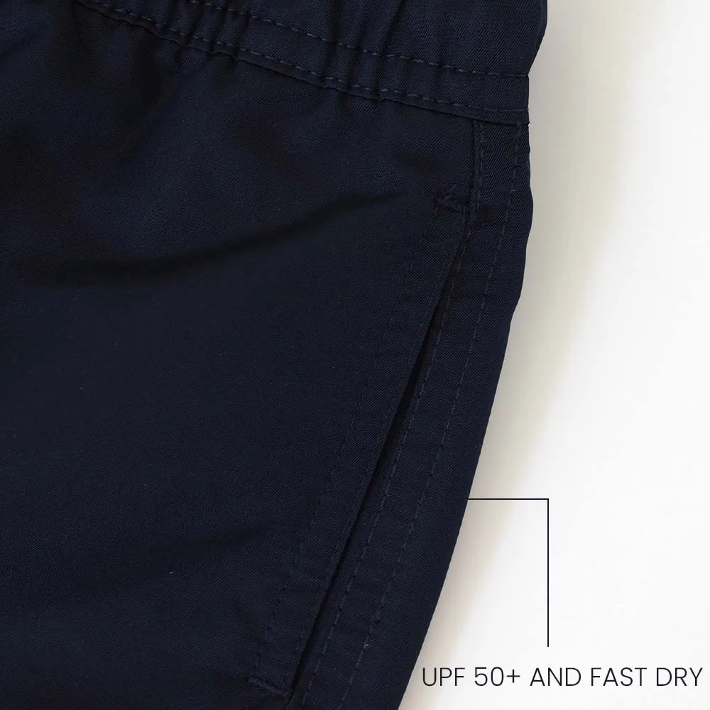 Boy UV Swim Short Navy Blue - solid